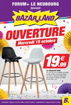Prévisualisation de Catalogue du magasin Bazarland formulaire valide 15/10/2025