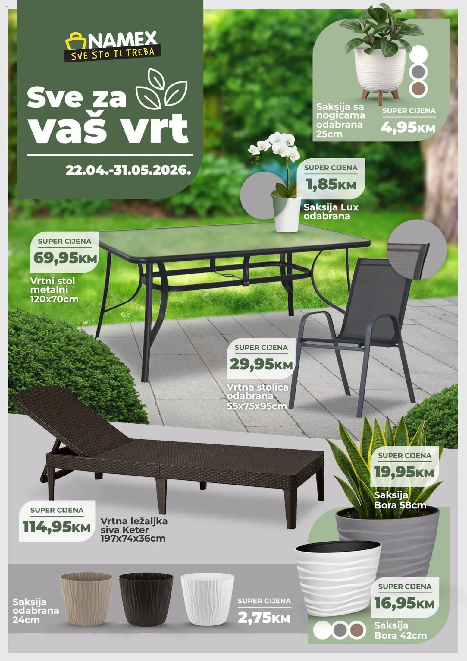 Pregled letka Namex katalog trgovine Namex vrijedi od 22.04.2026