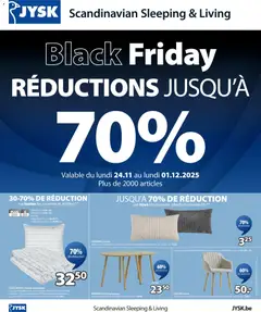 Voorbeeld van Black Friday van winkel JYSK geldig vanaf 24/11/2025