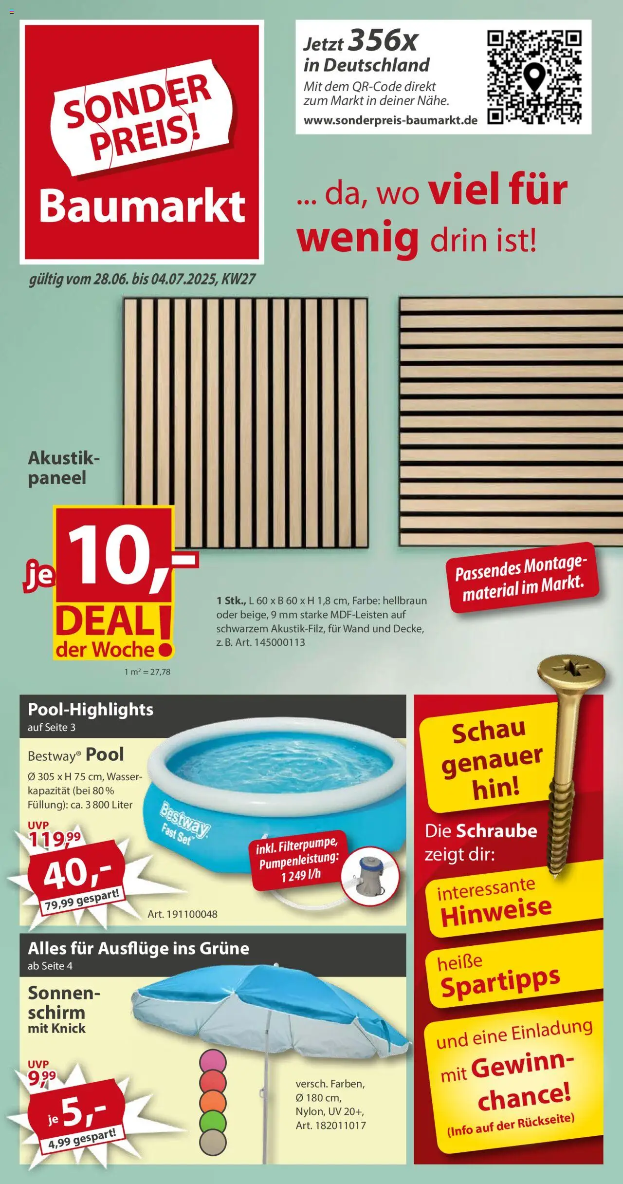 Sonderpreis Baumarkt Prospekt (vom 28.06.2025 - 04.07.2025)