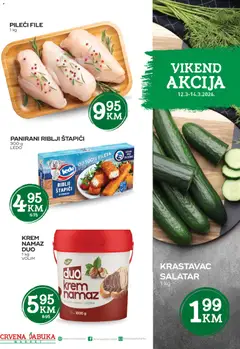 Pregled letka Crvena jabuka vikend akcija trgovine Crvena jabuka vrijedi od 12.03.2026