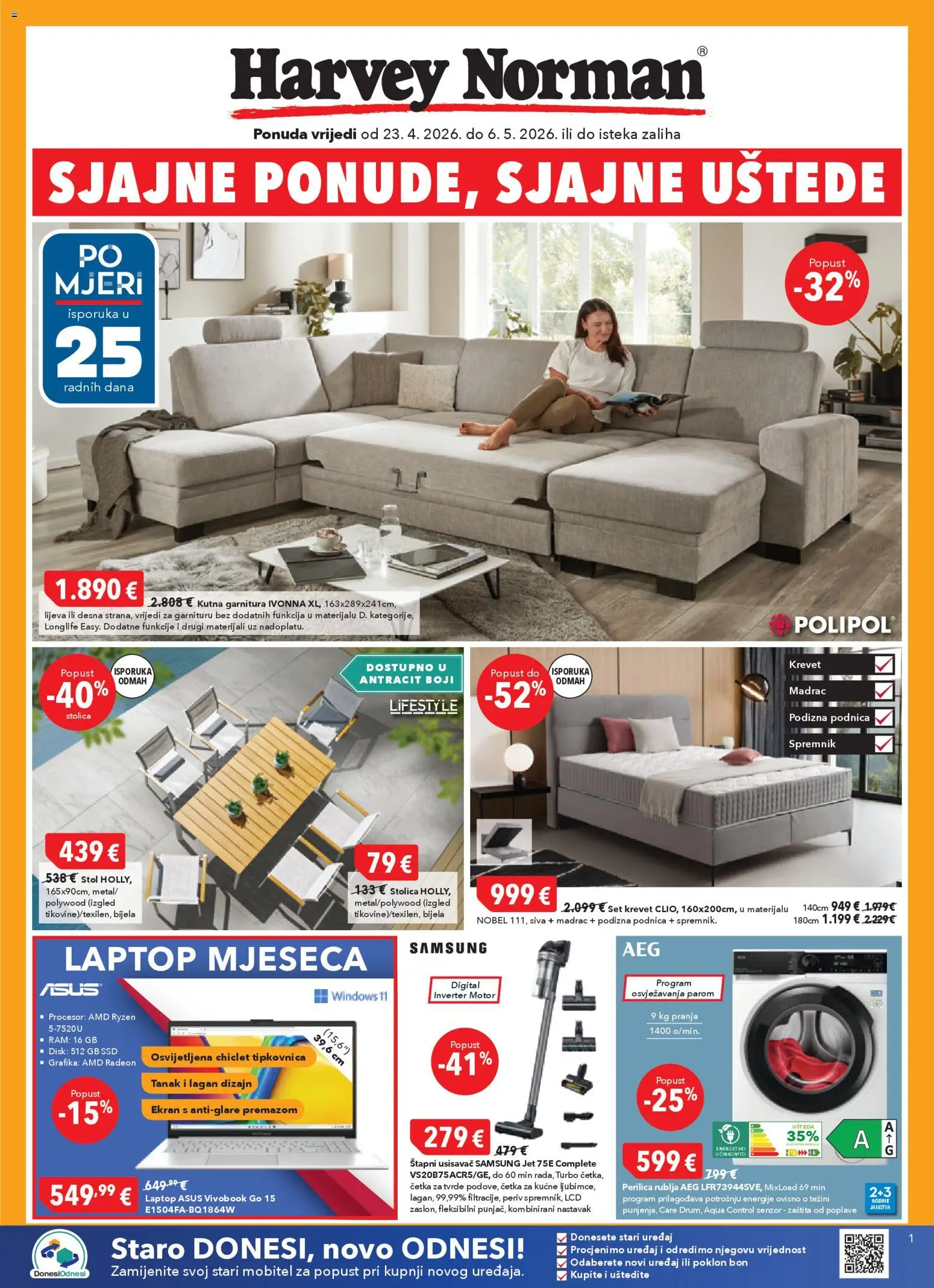Pregled letka Harvey Norman Katalog trgovine Harvey Norman vrijedi od 23.04.2026