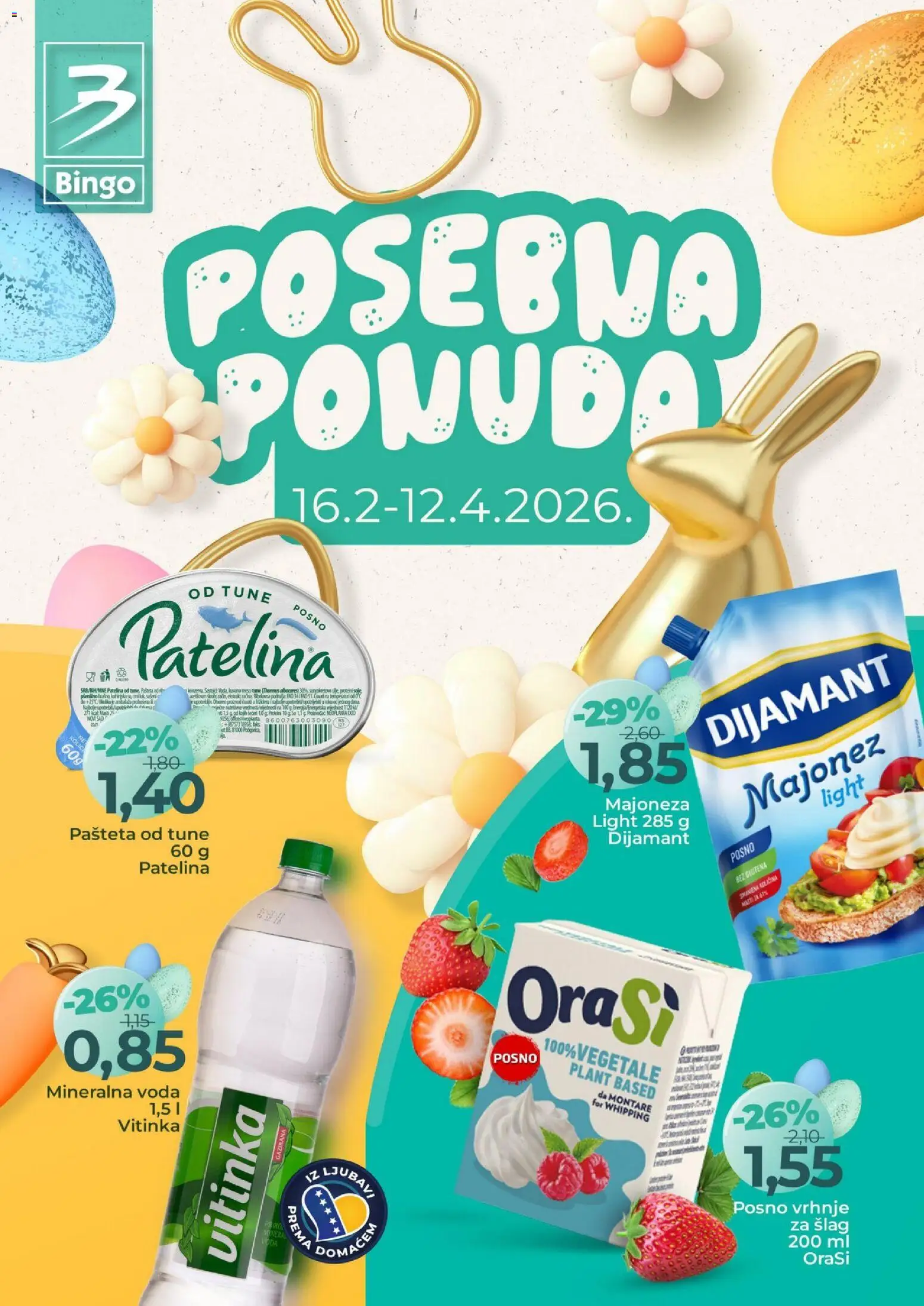 Pregled letka Posebna ponuda trgovine Bingo vrijedi od 16.02.2026