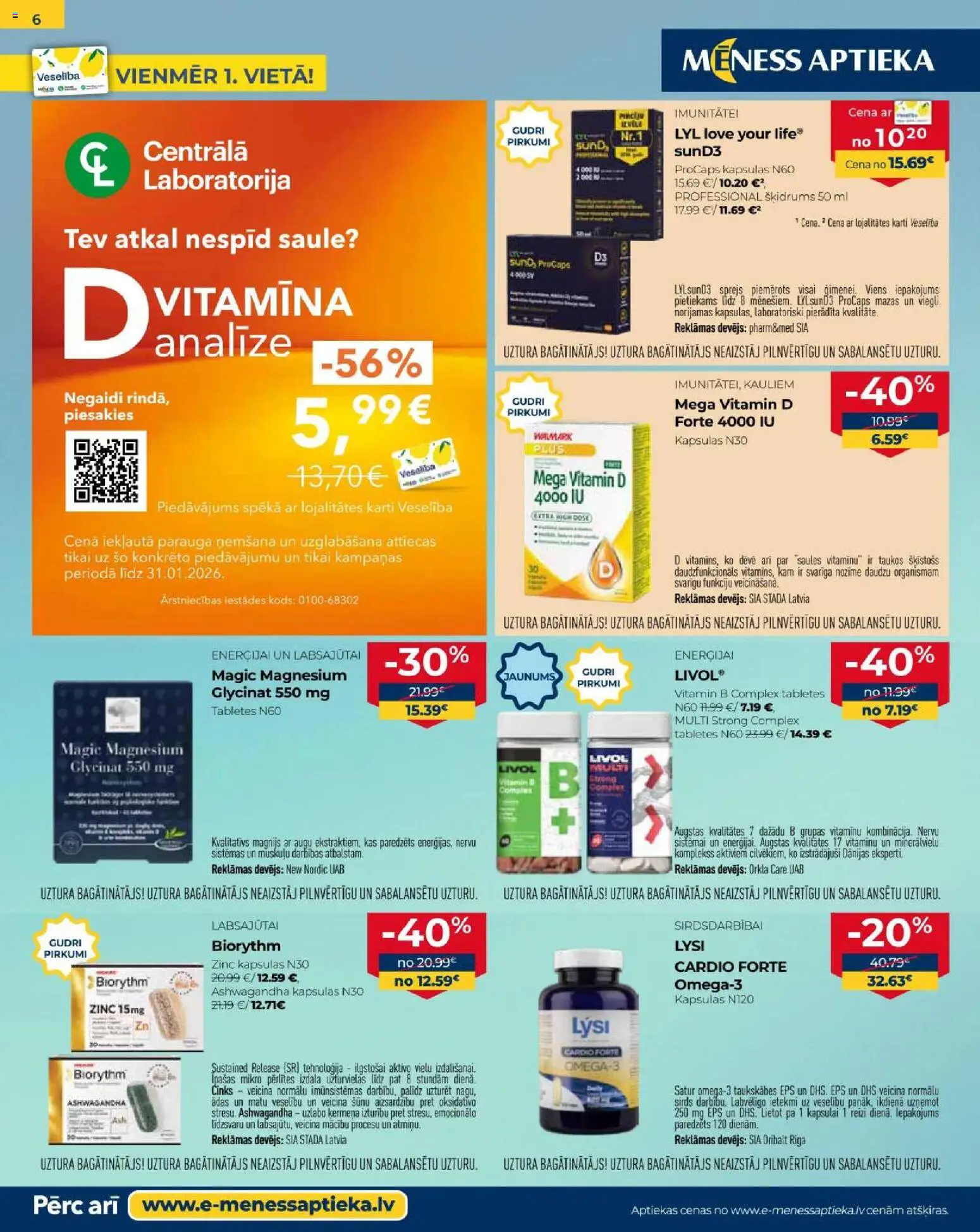 Skatīt Mēness aptieka akciju bukletu, derīgs no 2026.01.01