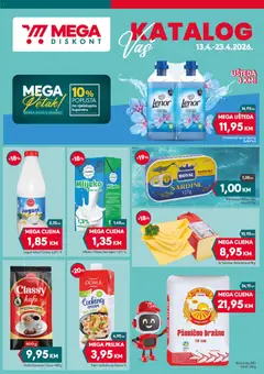 Pregled letka Mega Diskont katalog trgovine Mega Diskont vrijedi od 13.04.2026
