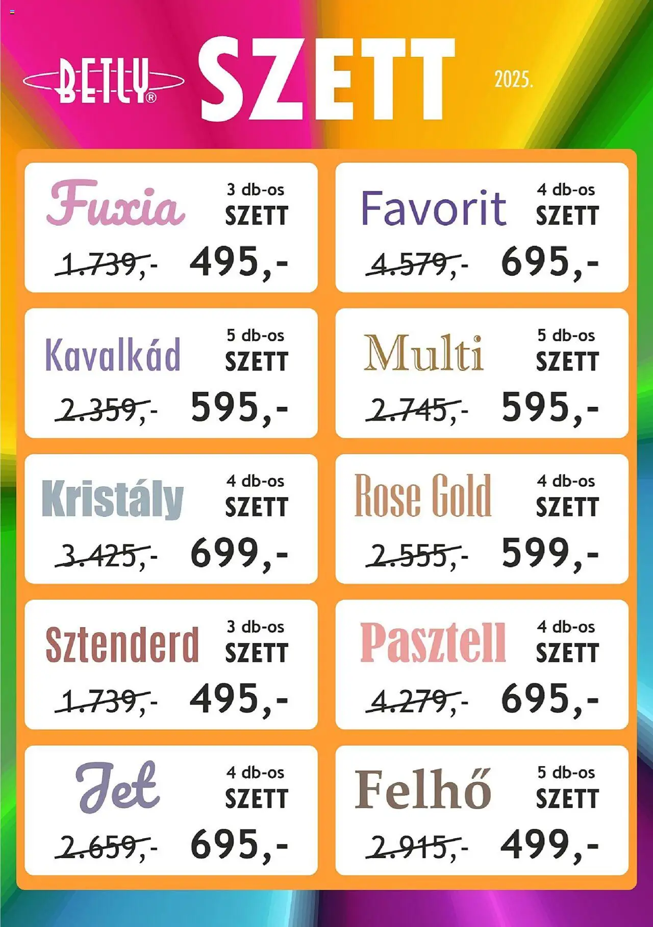Betly aktuális szórólap, érvényes 2025.04.07.-től - 1 oldal