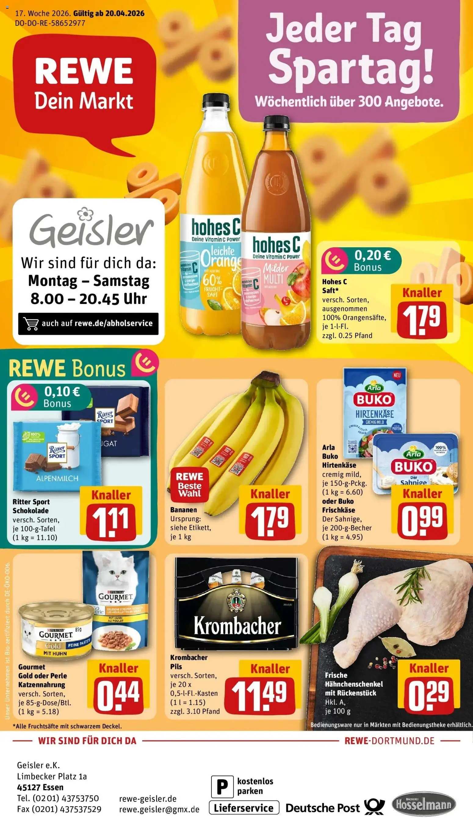 Vorschau von dem Prospekt des Geschäftes Rewe, gültig ab dem 20.04.2026