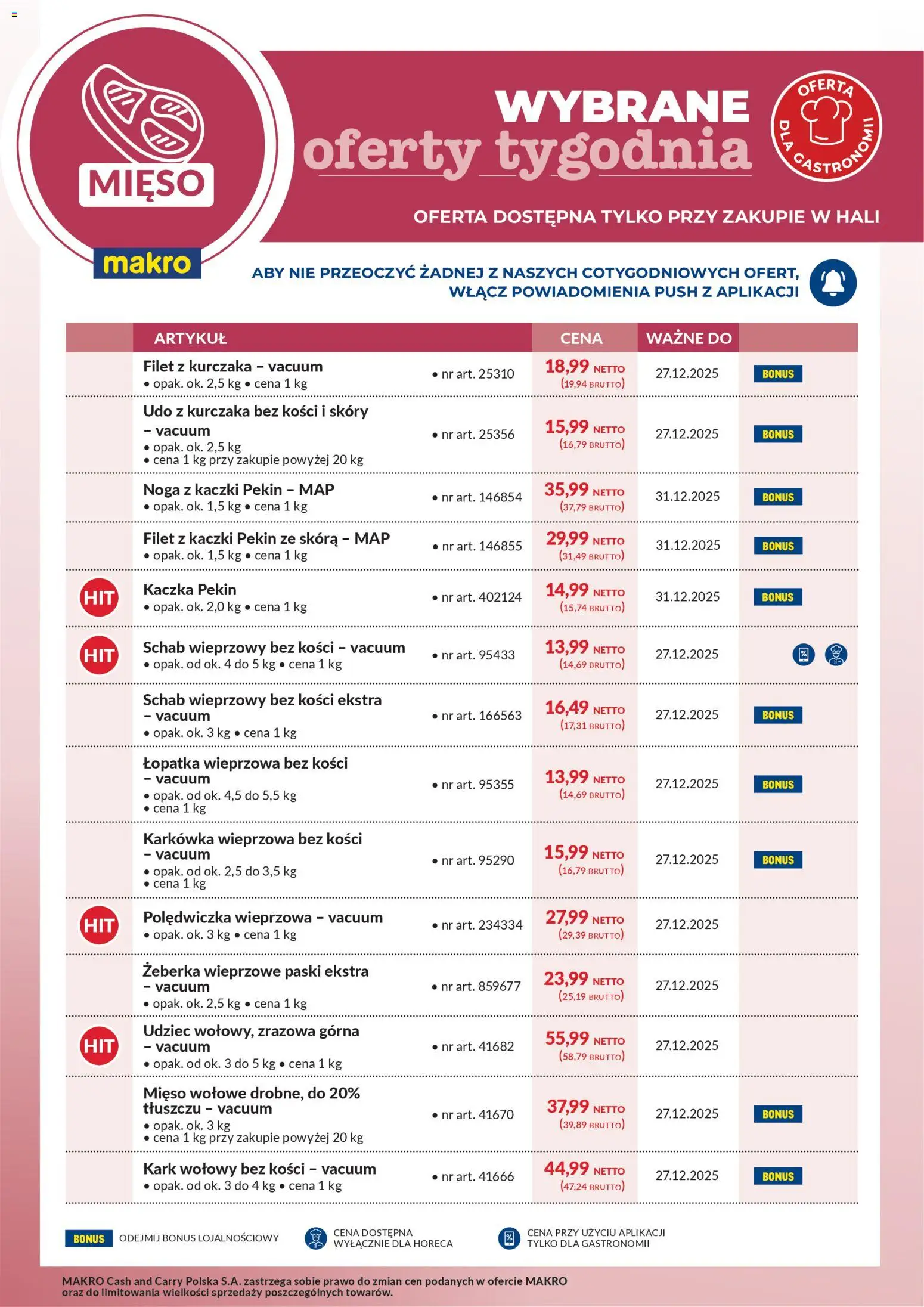 Pogląd gazetki "Wybrane oferty tygodnia" ze sklepu Makro ważnej od 22.12.2025