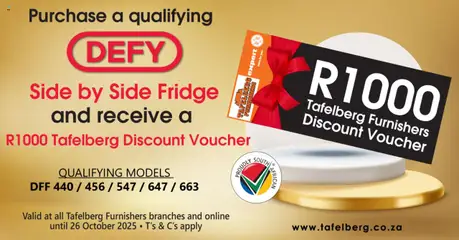 Preview of Tafelberg Furnishers flyer valid from 14/10/2025