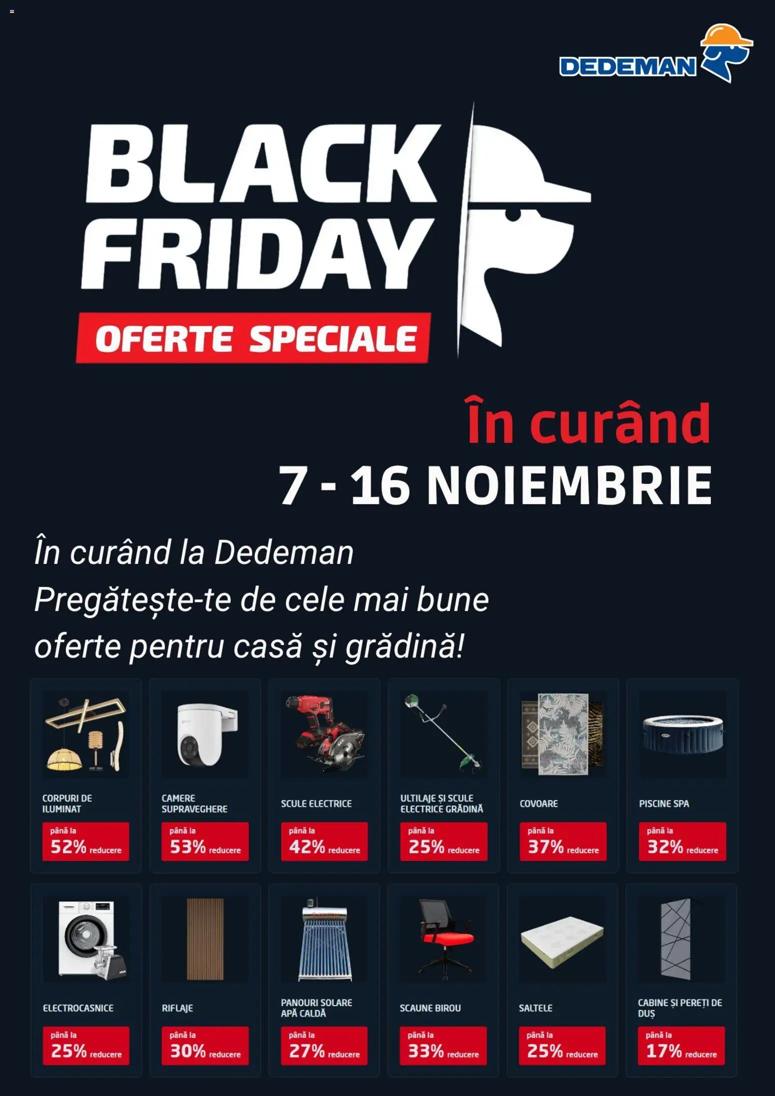 Previzualizarea de cataloage: Dedeman Black Friday notificarea valabil de la 31.10.2025