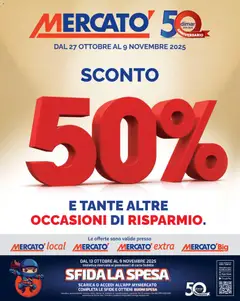 Anteprima dell'opuscolo Attuale volantino dal negozio Mercatò valido da 27/10/2025