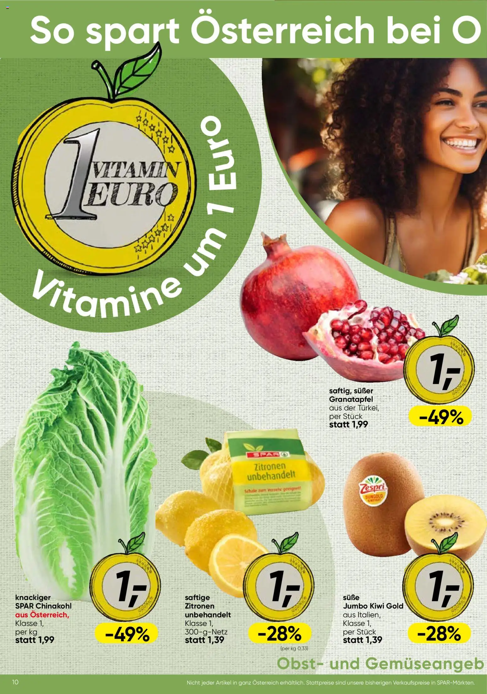 Vorschau der Angebote: Spar Burgenland Obst & Gemüse gültig ab 05.01.2026