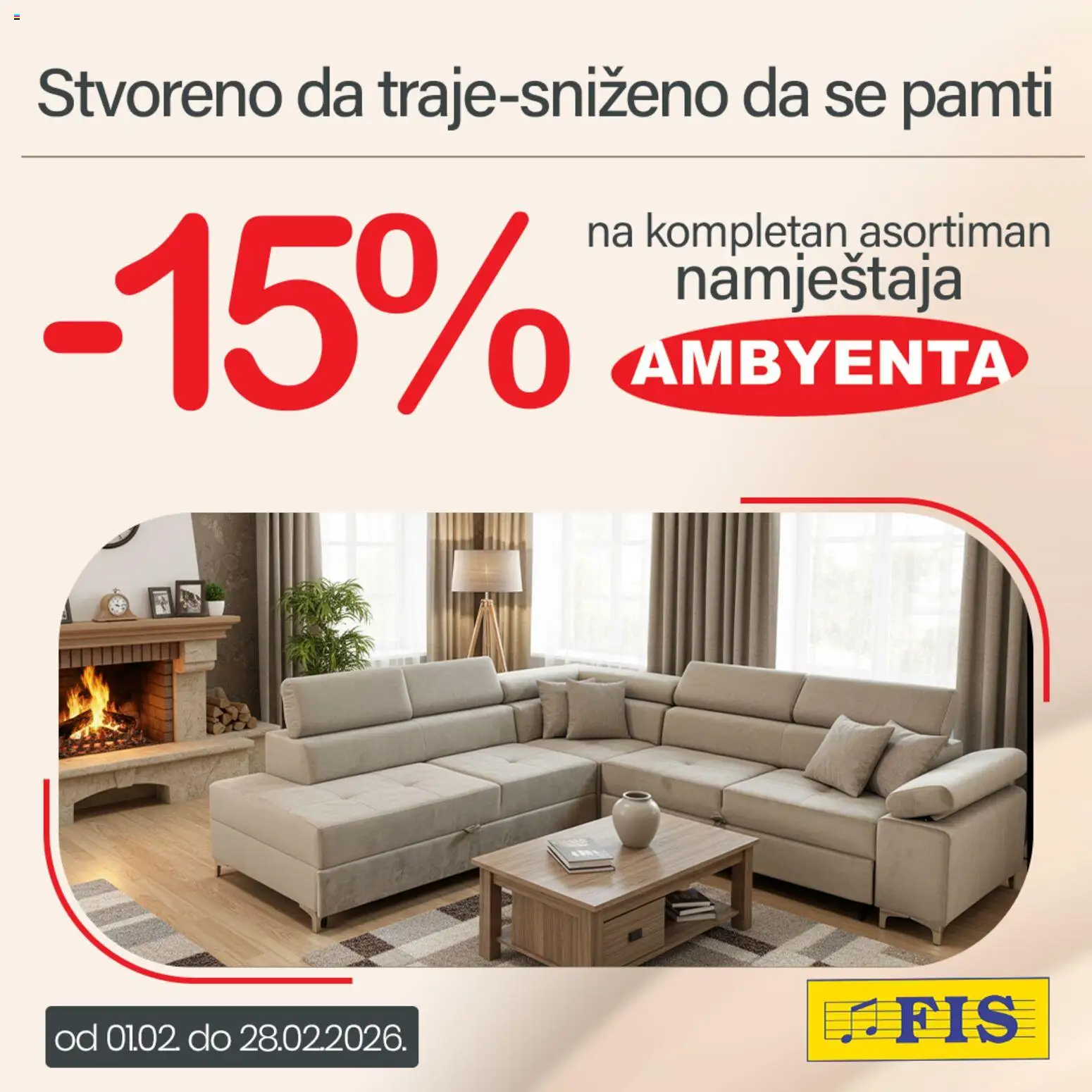 Pregled letka Mjesec Ambyenta 2026 trgovine FIS vrijedi od 01.02.2026