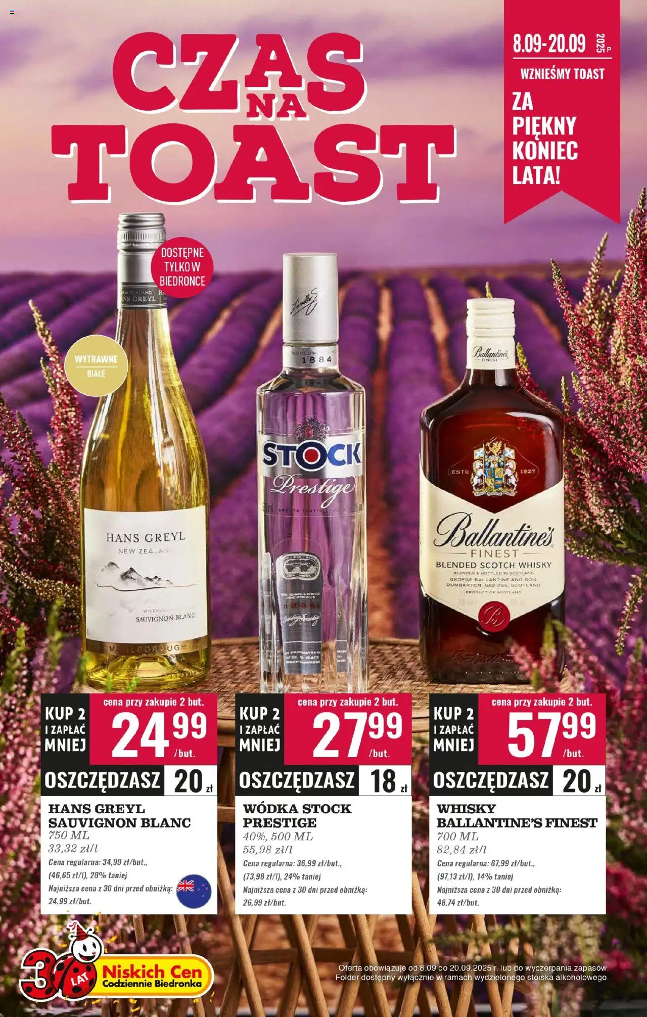 Biedronka gazetka promocyjna 08.09.2025 - "Czas na toast" - Numer strony 1