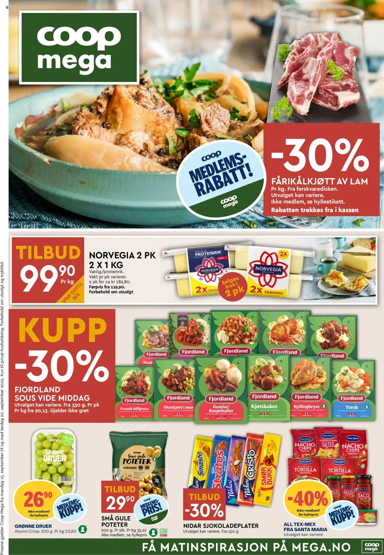 Kundeavis Coop Mega gyldig fra 15/09/2025 - Sidenummer 1