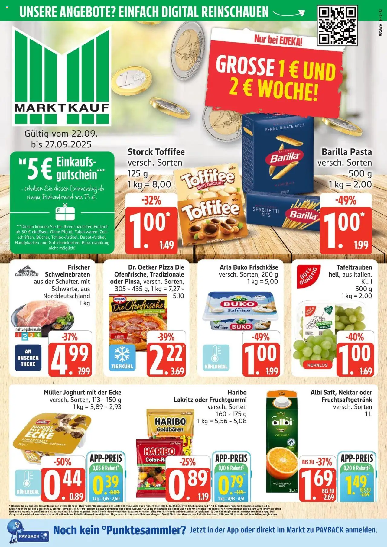 MARKTKAUF Prospekt ab Montag 21.09.2025 > Marktkauf: Wochenangebote
