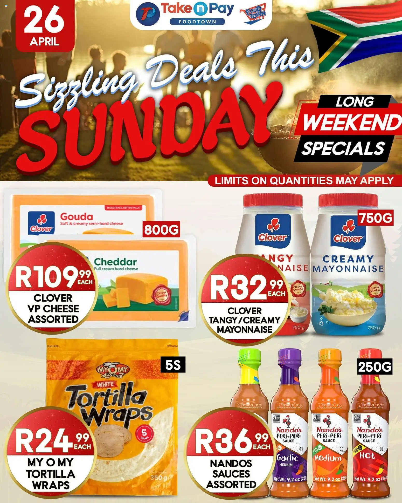 Preview of Take n Pay flyer valid from 26/04/2026 - Cheese, Cream, Mayonnaise, Garlic, Sauces, Sauce, Cheddar, Hard cheese