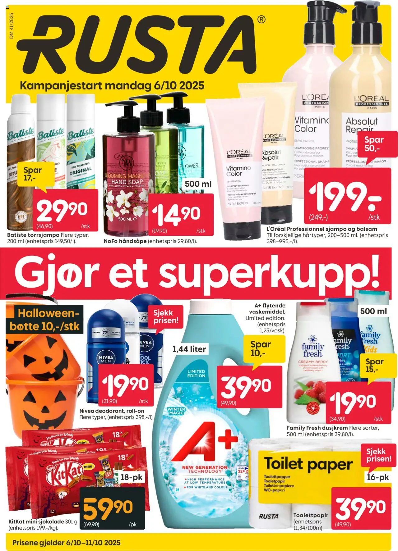 Kundeavis Rusta gyldig fra 06/10/2025 - Sidenummer 1