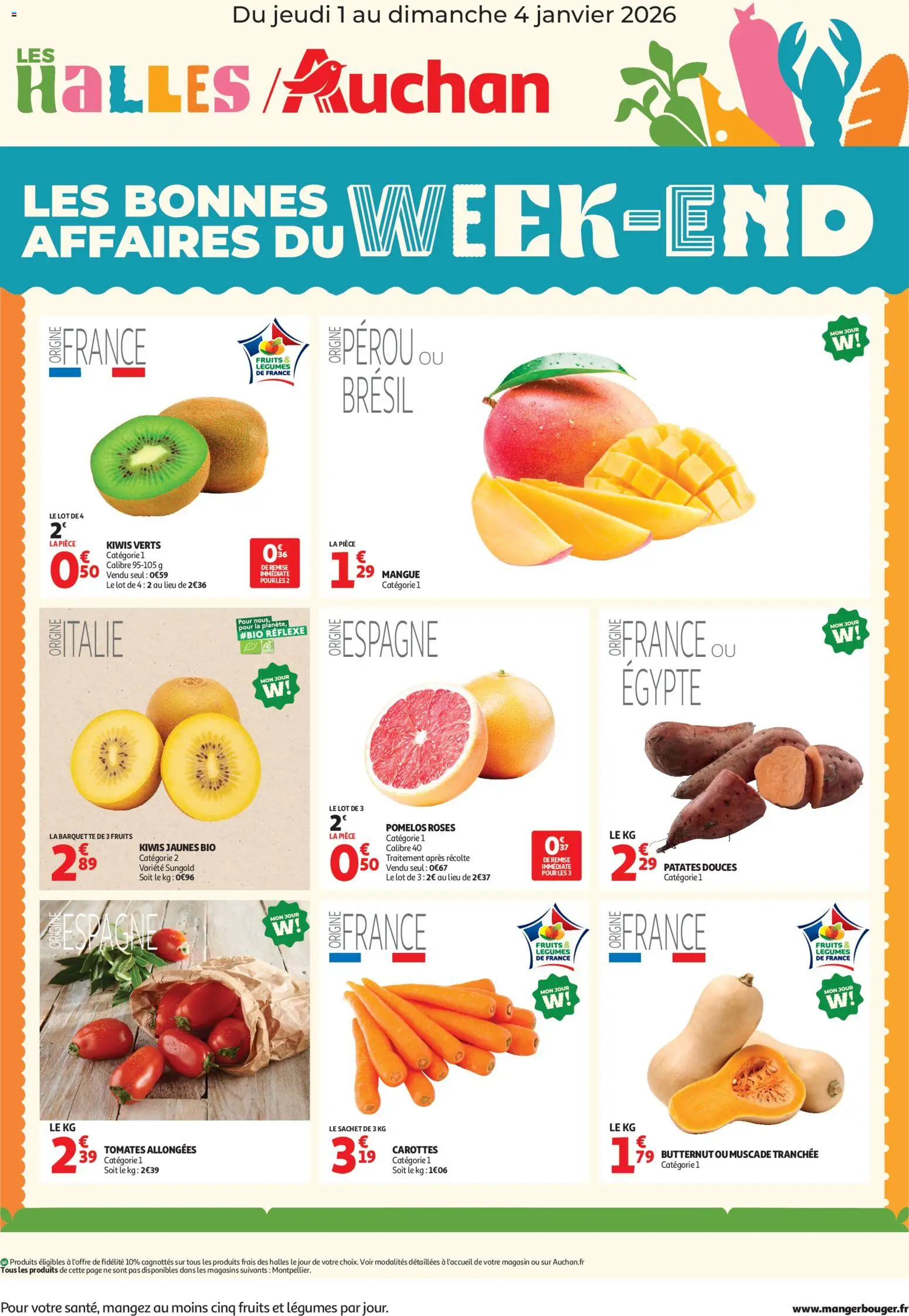 Voorbeeld van Les bons plans du week-end dans votre hyper ! van winkel Auchan geldig vanaf 01/01/2026