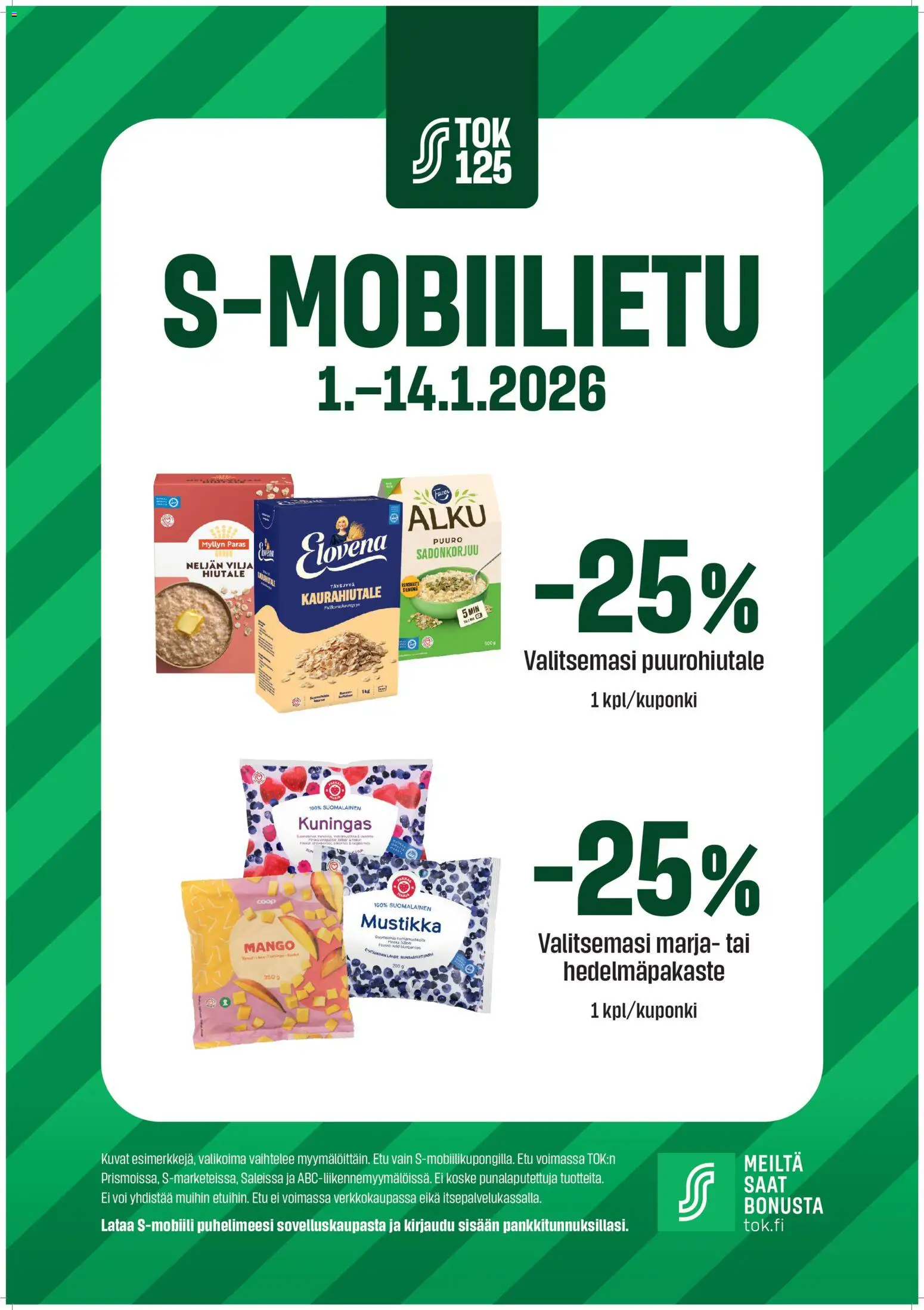 Kaupan S-market S-mobiilietu esikatselu, voimassa 01/01/2026