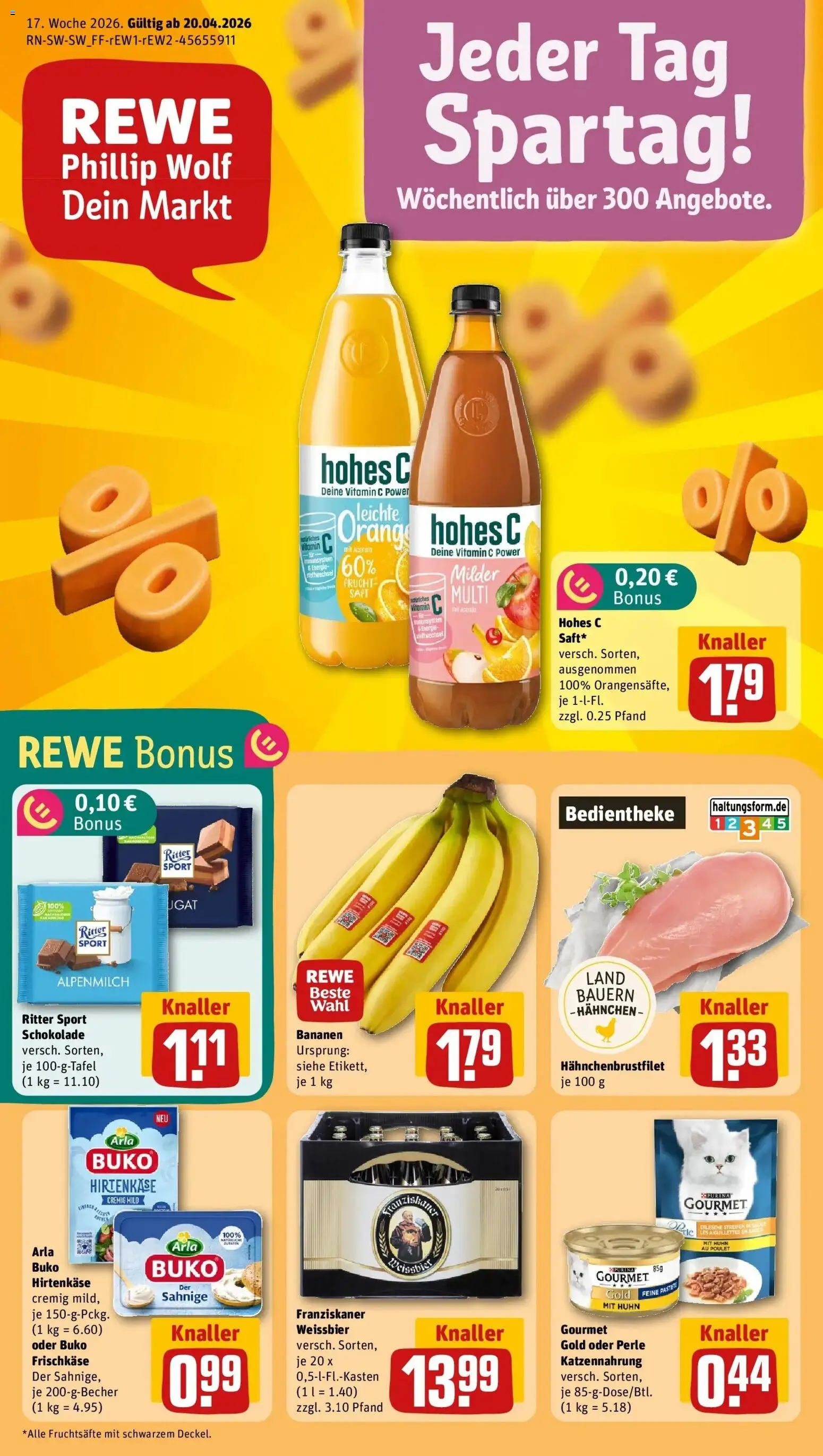 Vorschau von dem Prospekt des Geschäftes Rewe, gültig ab dem 20.04.2026
