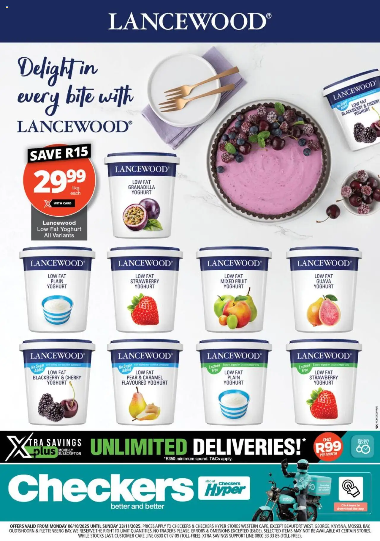 Checkers Western Cape - Lancewood Promotion 06/10 - 23/11/2025 >> Catalogue