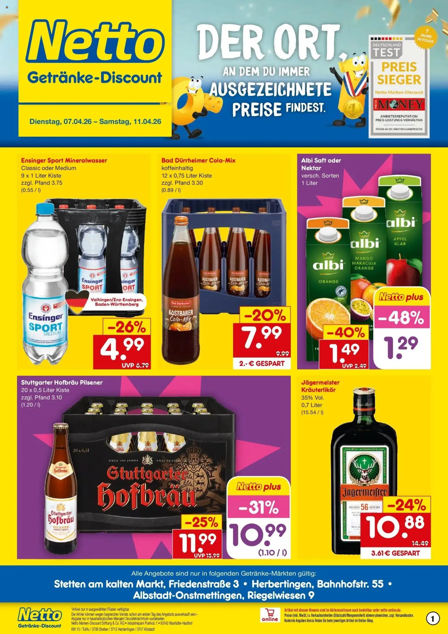 Vorschau von dem Prospekt des Geschäftes Netto Marken-Discount, gültig ab dem 07.04.2026