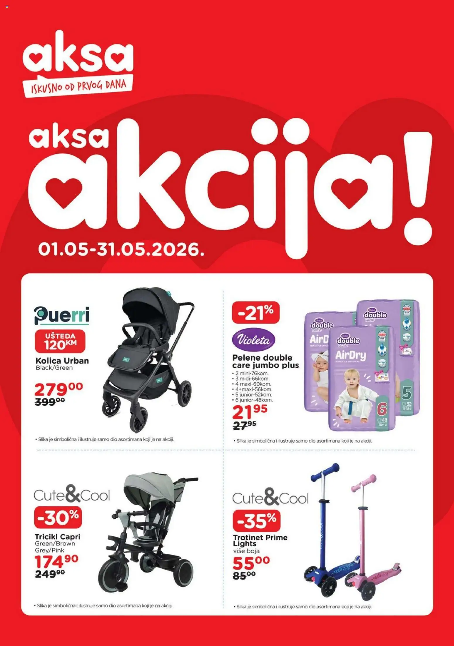 Pregled letka Katalog trgovine AKSA vrijedi od 01.05.2026