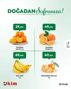 Kim Market Sebze ve meyve 28.01.2026 - Broşürünün önizlemesi