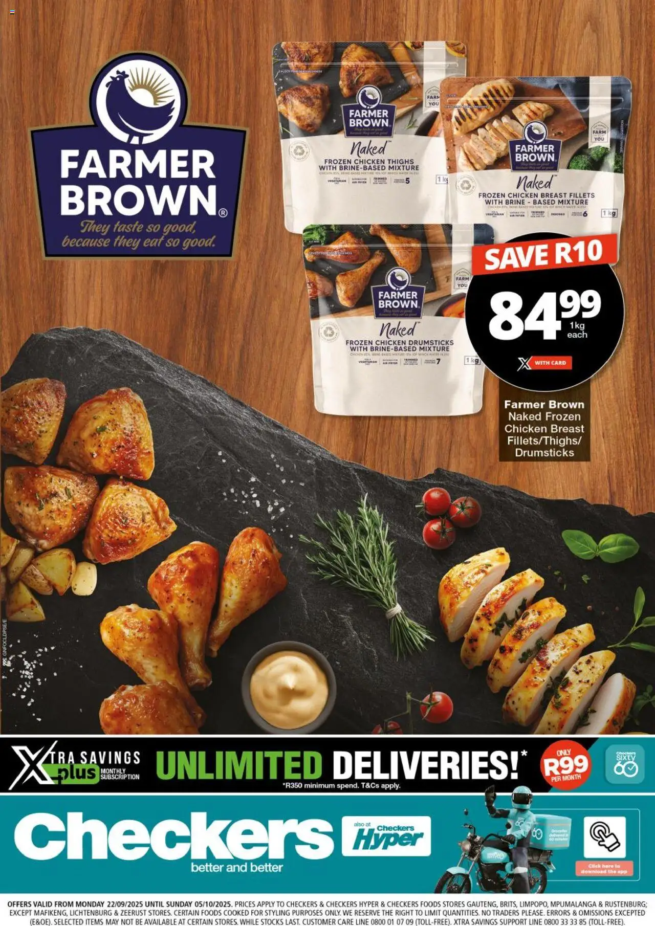 Checkers Gauteng - Farmer Brown Promotion 22/09 - 05/10/2025 >> Catalogue