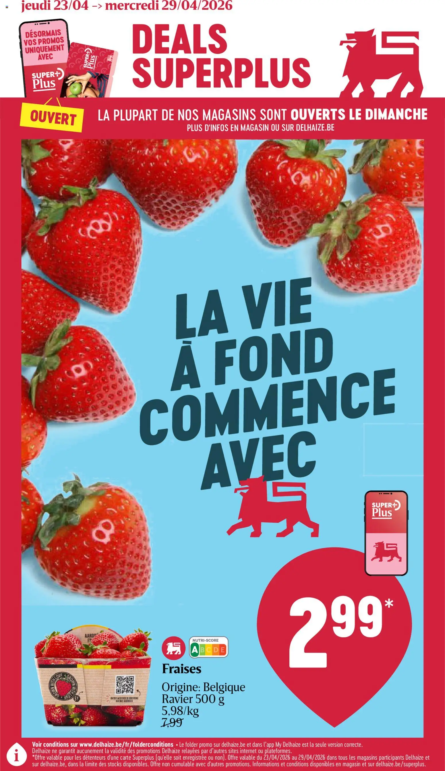 Voorbeeld van Delhaize Folder de la semaine 17 van winkel Delhaize geldig vanaf 23/04/2026