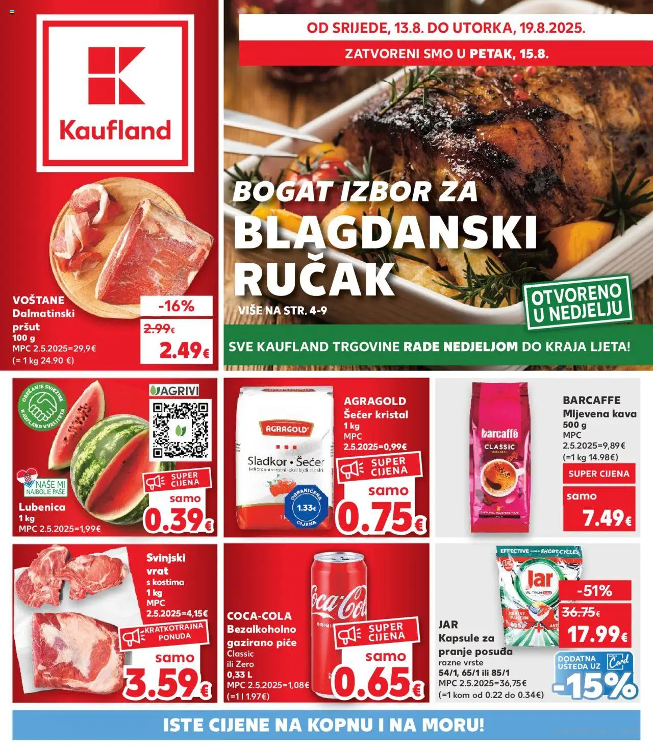 Kaufland aktualni Katalog vrijedi od 13.08.2025 - tjedna akcija broj stranice 1