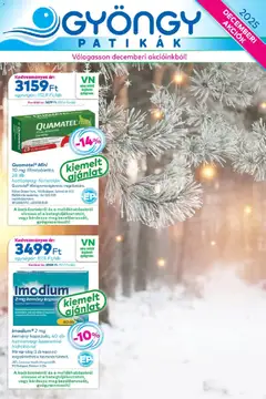 Ajánlatok - Gyöngy Patikak újság érvényessége 2025.12.31-ig megtekintése, amely érvényes 2025.12.02.-től