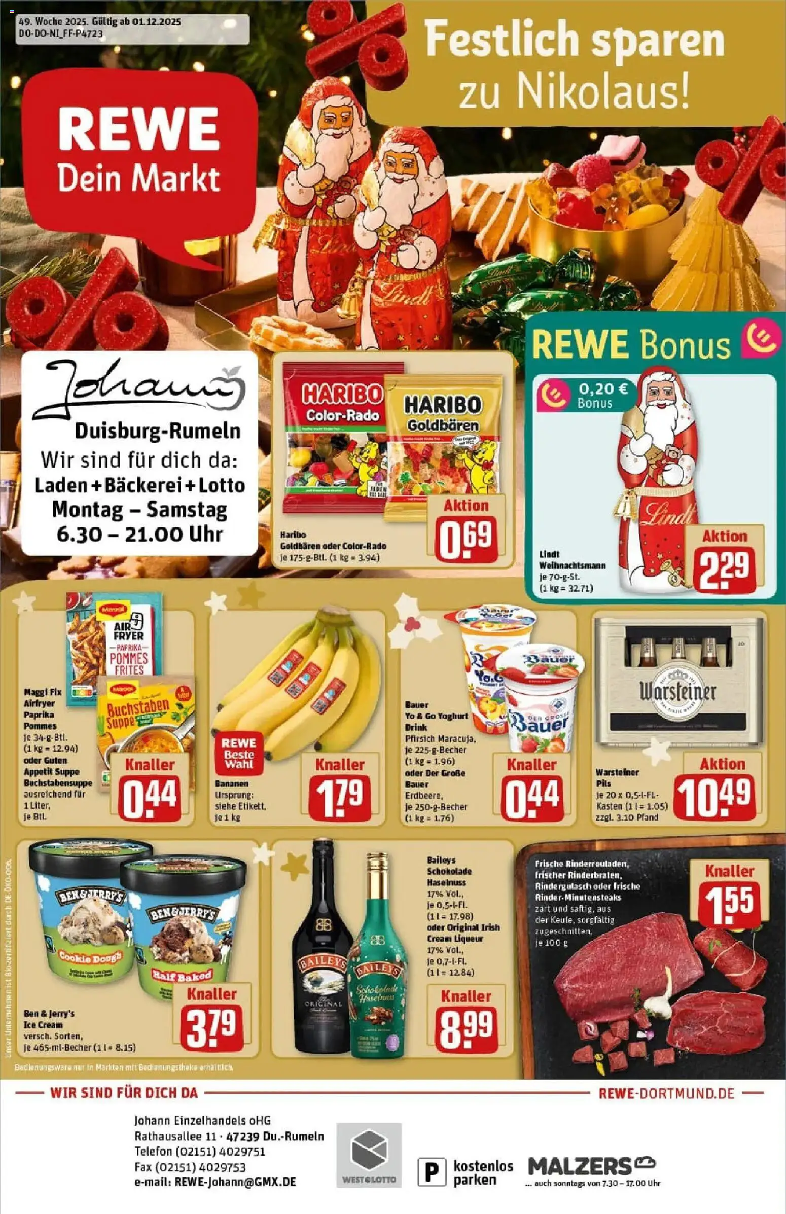 Vorschau von dem Prospekt des Geschäftes Rewe, gültig ab dem 01.12.2025