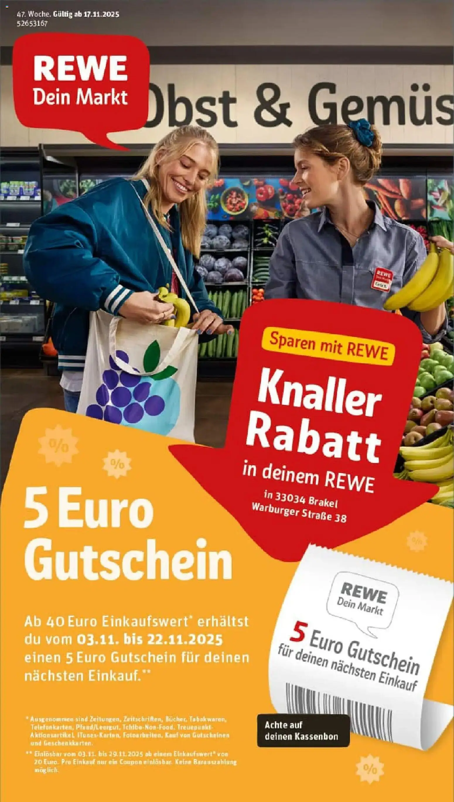 Vorschau von dem Prospekt des Geschäftes Rewe, gültig ab dem 17.11.2025