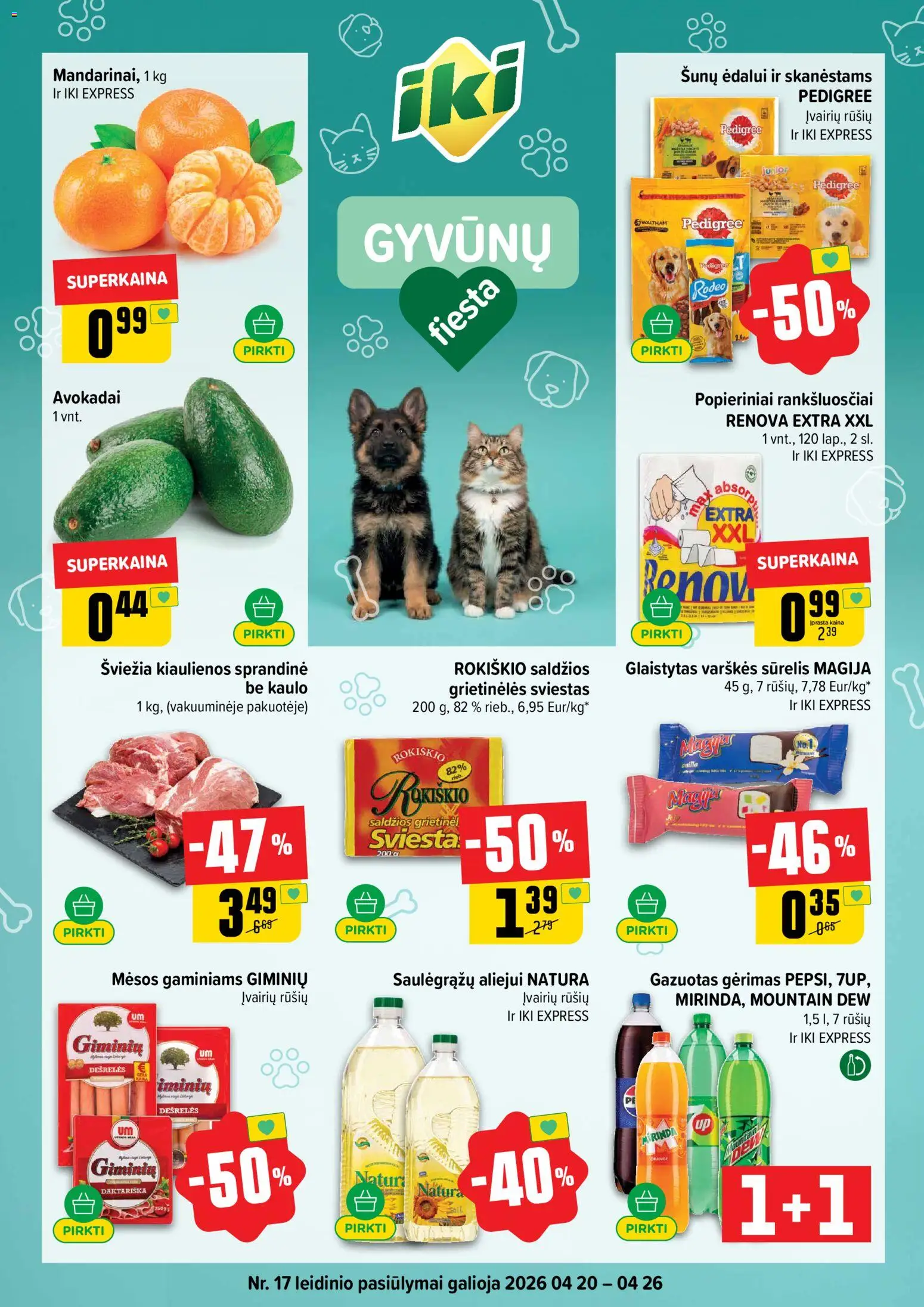 IKI parduotuvės leidinio IKI leidinys galiojančio nuo 2026.04.20 peržiūra