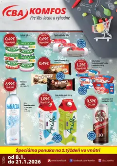 Náhľad CBA Komfos letáku platného od 08.01.2026