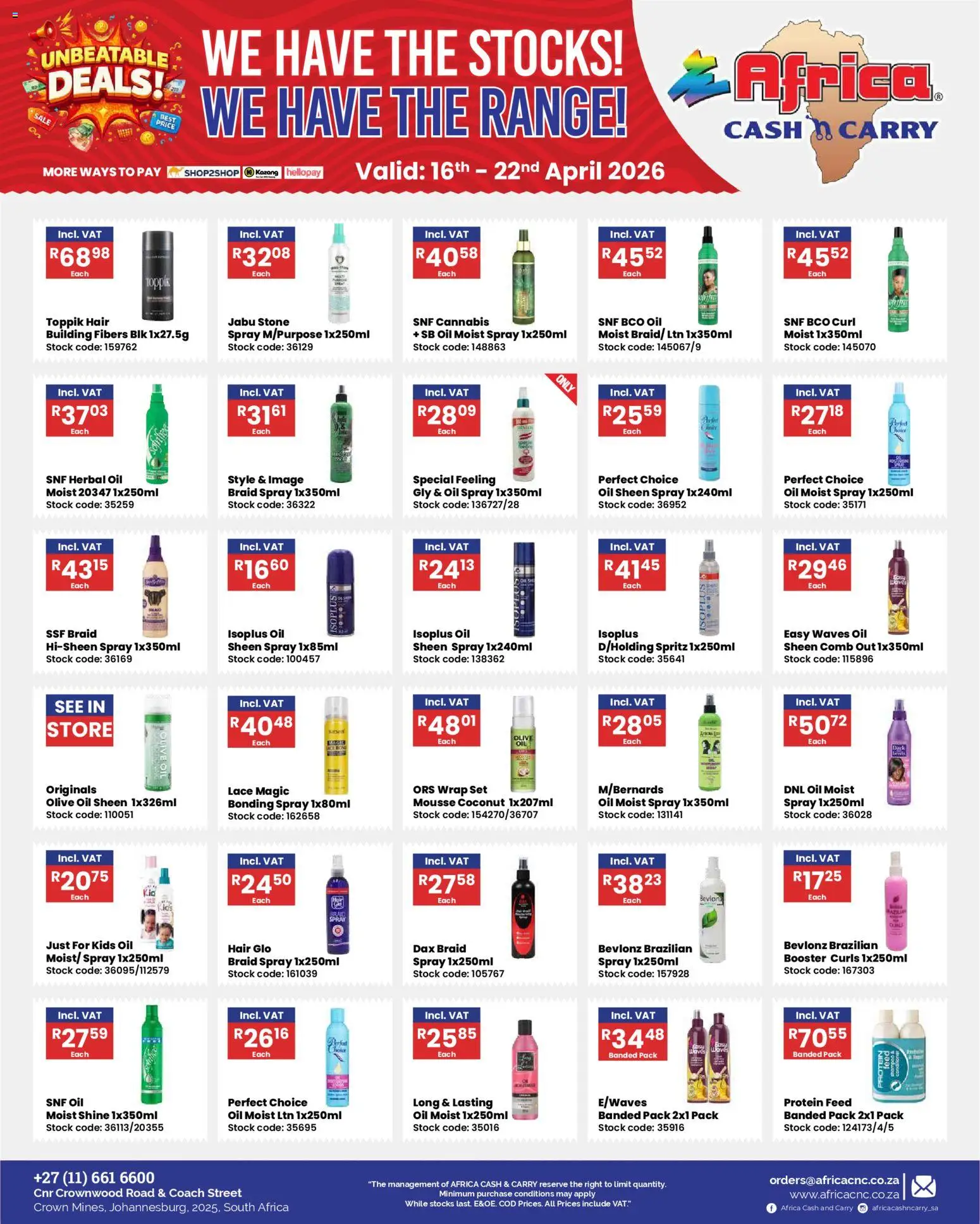 Preview of Africa Cash & Carry flyer valid from 16/04/2026