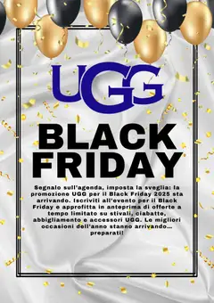 Anteprima dell'opuscolo Black Friday avviso dal negozio UGG valido da 19/11/2025