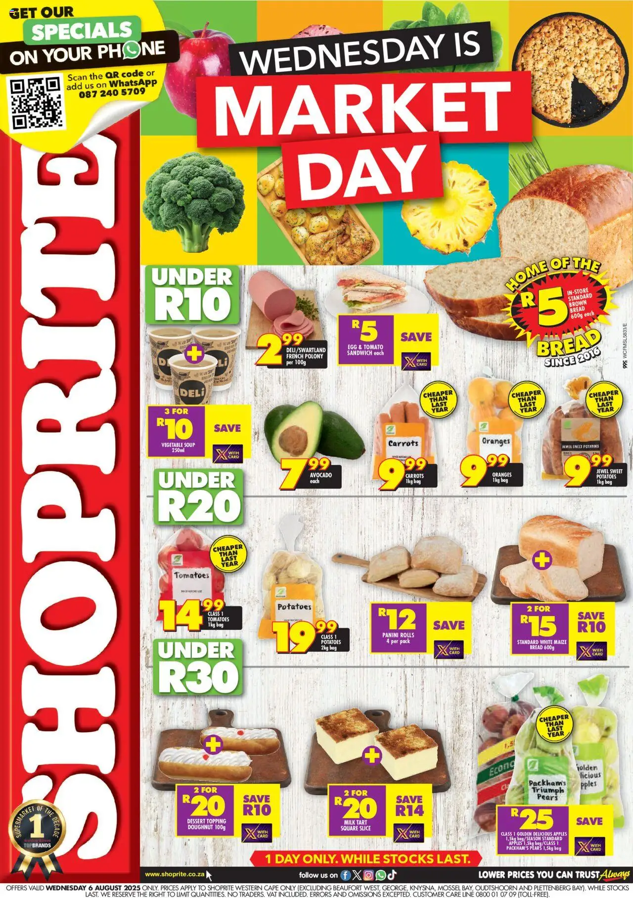 Shoprite Western Cape - Market Day Deals 06/08 - 06/08/2025 >> Catalogue