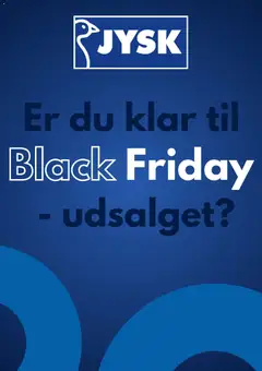 Eksempel på tilbudsavis Black Friday varsel fra butik JYSK gyldig fra 31/10/2025