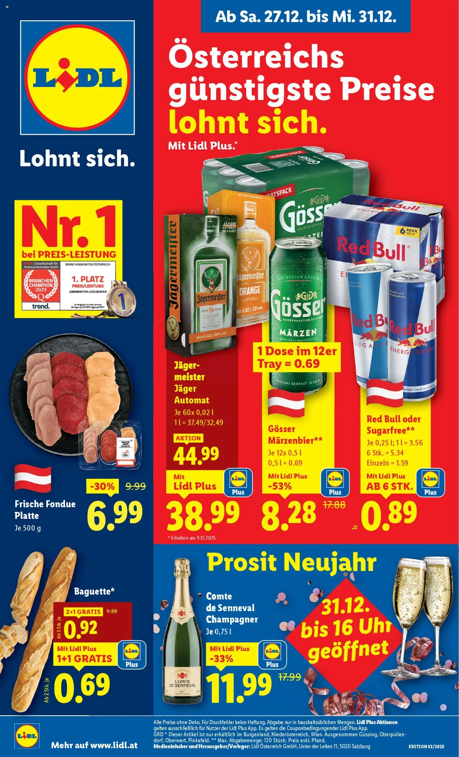 Vorschau der Angebote: Lidl Eisenstadt, Ebenfurth, Mattersburg gültig ab 27.12.2025 - Uhr