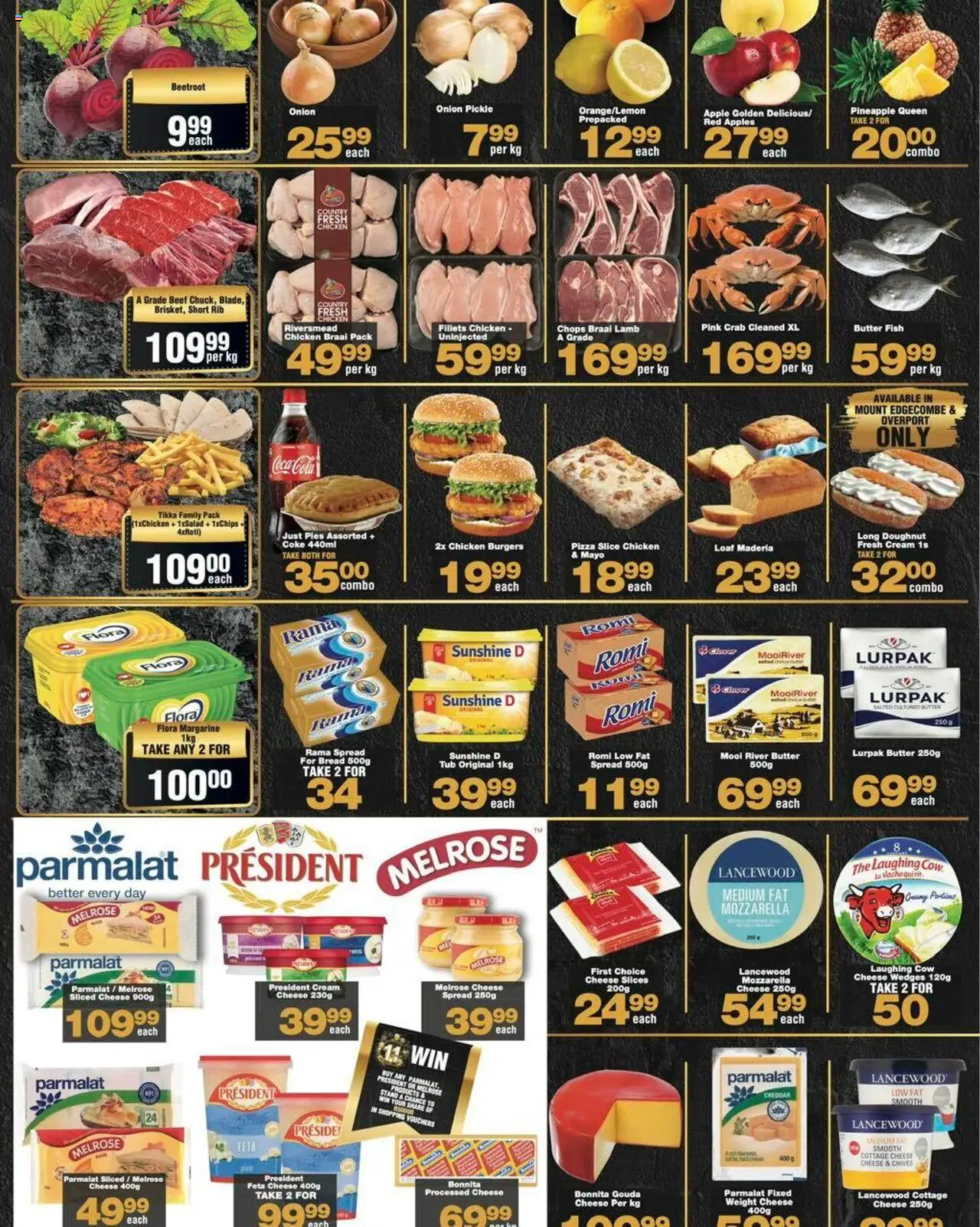 Check Star Mount Edgecombe and Overport Limited Time Offers from from Thursday 02/10/2025 > Promotions - Apples, Chicken, Coke, Butter, Cream, Cottage cheese, Mozzarella, Spread