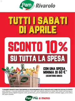 Anteprima dell'opuscolo PAM volantino Sconto 10% Rivarolo dal negozio PAM valido da 01/04/2026
