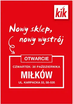Pogląd gazetki "Miłków" ze sklepu Kik ważnej od 27.10.2025