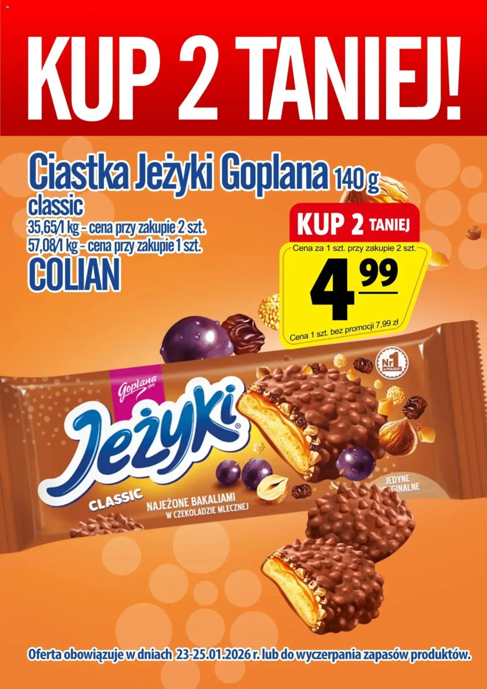 Pogląd gazetki "Promocja - Ciastka Jeżyki Classic" ze sklepu Prim Market ważnej od 23.01.2026