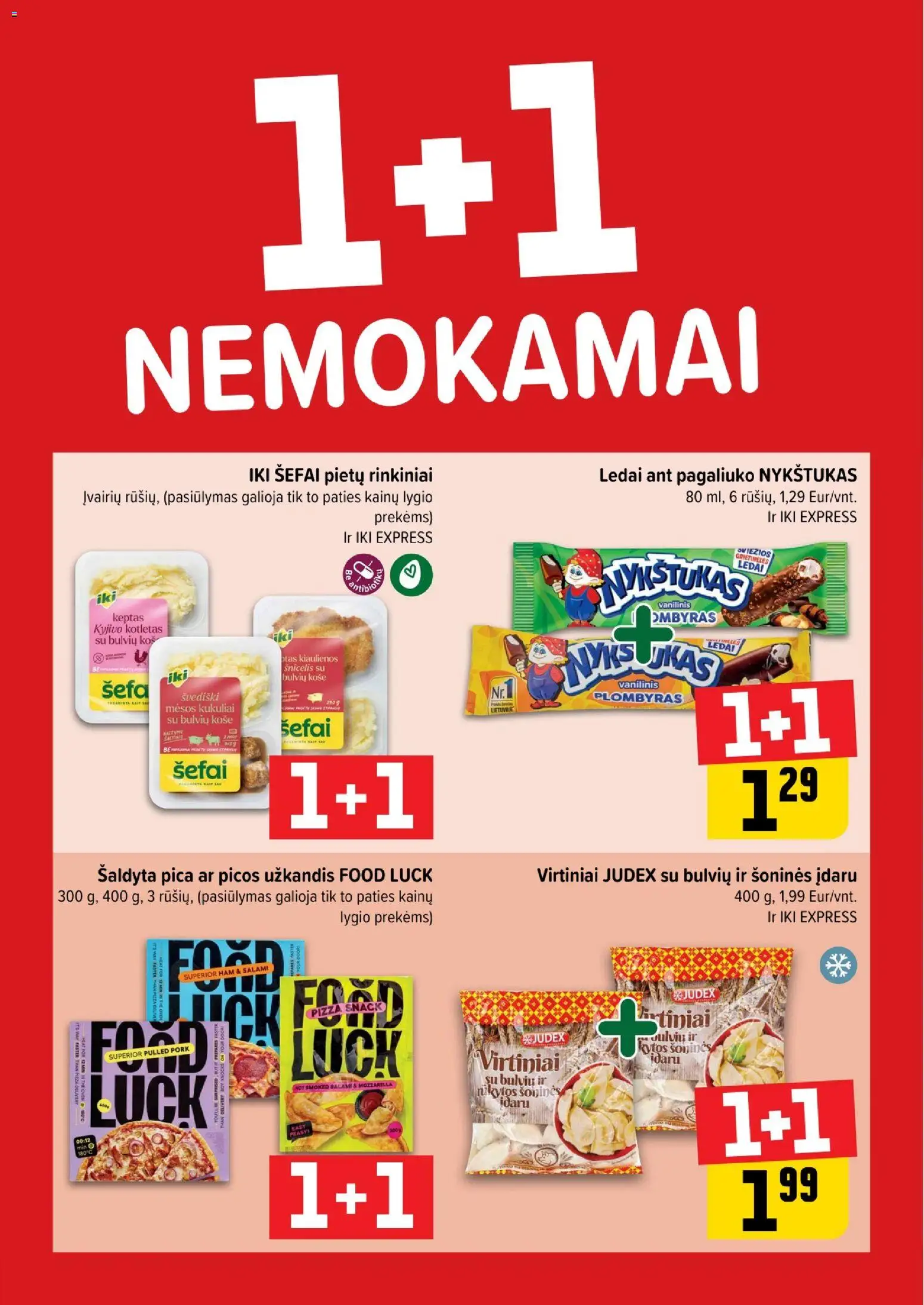IKI parduotuvės leidinio Leidinys - Daugiau yra pigiau galiojančio nuo 2026.01.26 peržiūra - Pica, Ledai, Košė, Kukuliai, Plombyras, Kiaulienos