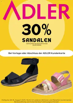 Vorschau von dem Prospekt des Geschäftes Adler, gültig ab dem 17.07.2025