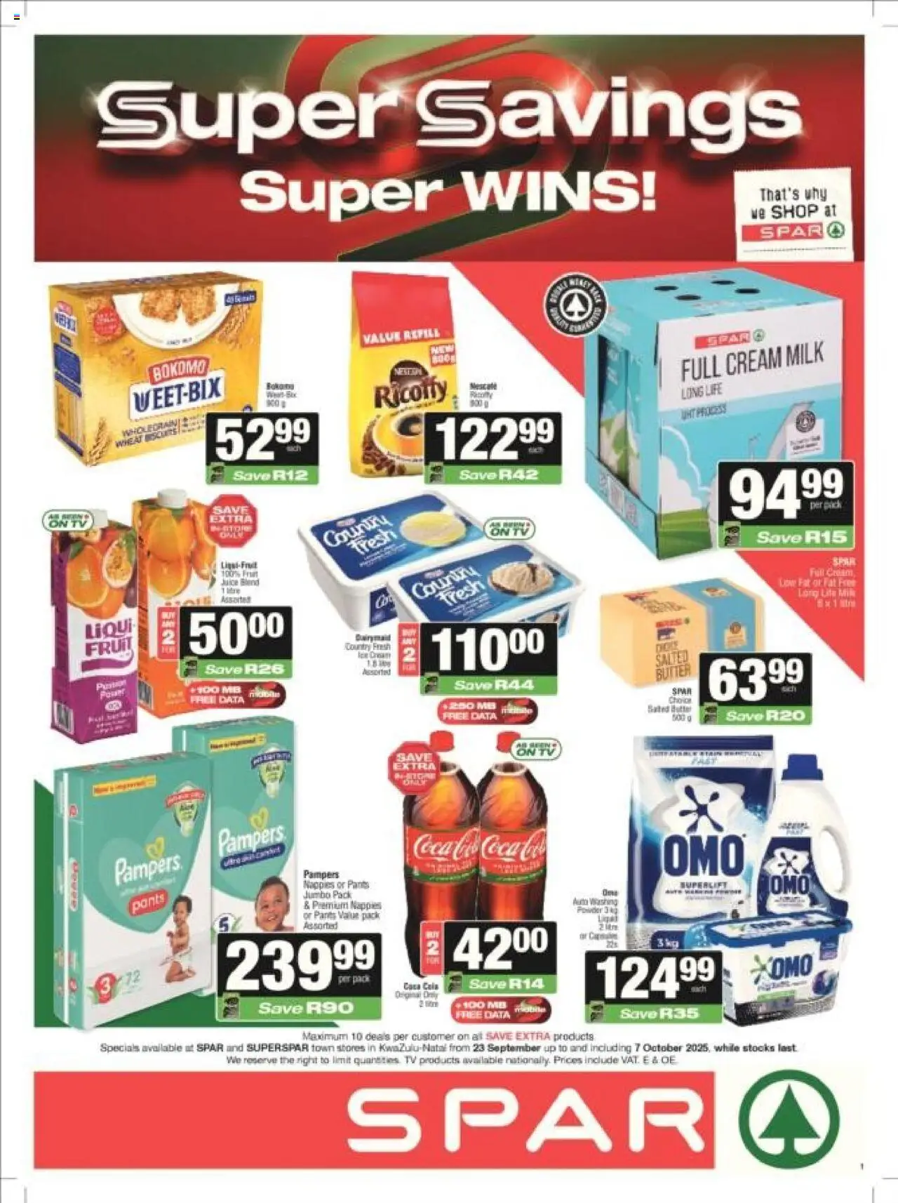 Superspar Kwazulu-Natal - Weekly Specials from 23/09 - 07/10/2025 > Promotions