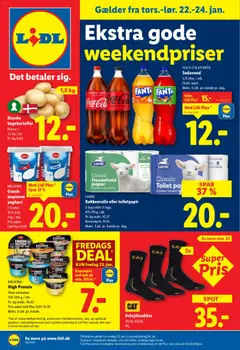 Eksempel på tilbudsavis Weekend tilbud fra butik Lidl gyldig fra 22/01/2026